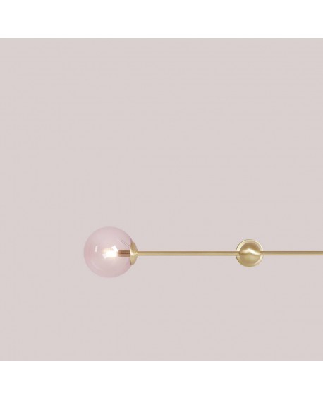 KINKIET PINK PEARL L 2 BRASS ALDEX 1112D40_L