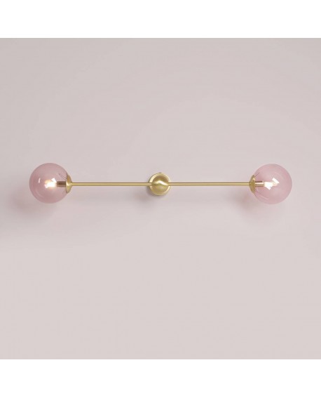 KINKIET PINK PEARL L 2 BRASS ALDEX 1112D40_L