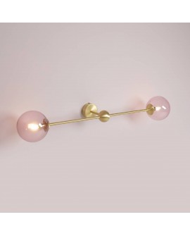 KINKIET PINK PEARL L 2 BRASS ALDEX 1112D40_L