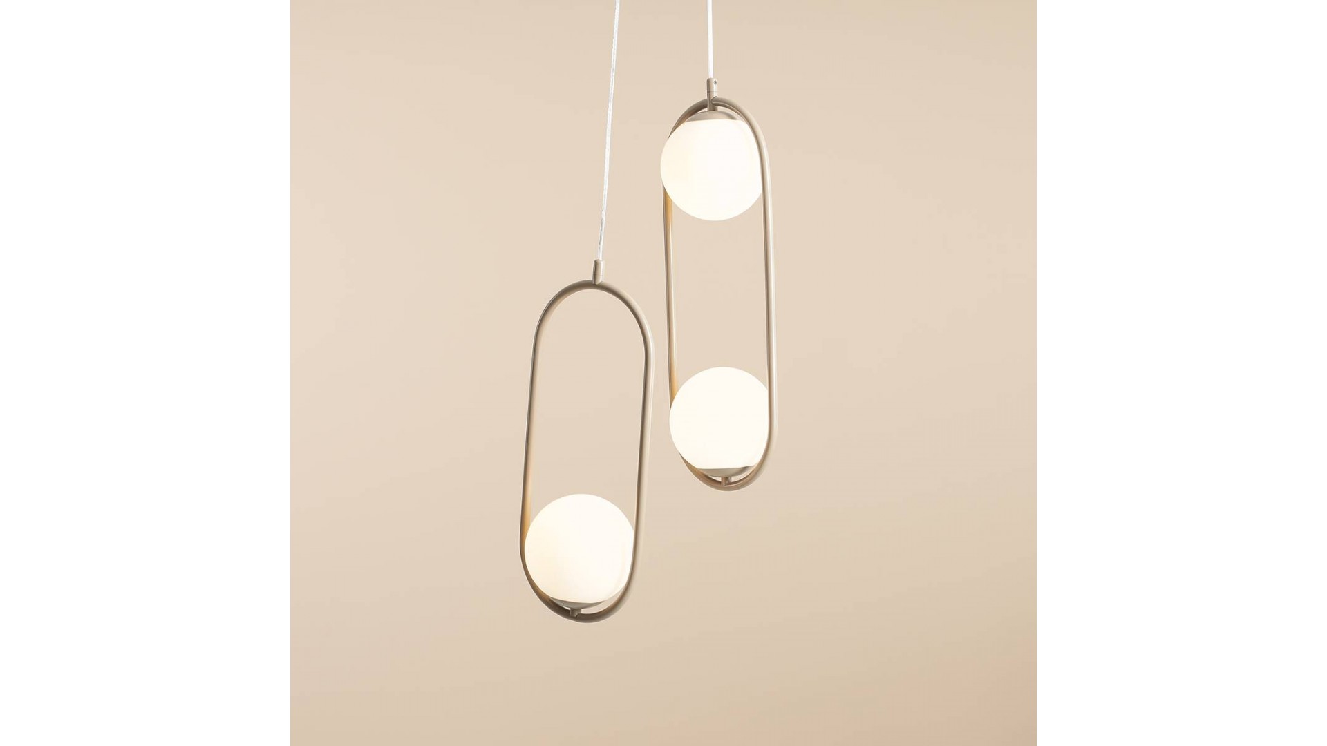 LAMPA WISZĄCA RIVA BEIGE ALDEX 1086G17