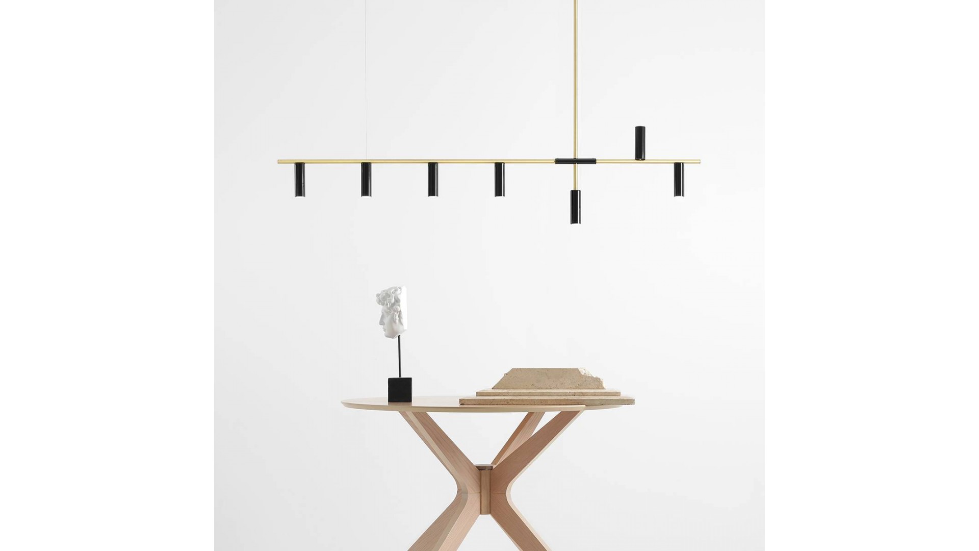 LAMPA WISZĄCA TREVO 7 BLACK BRASS ALDEX 1083T40