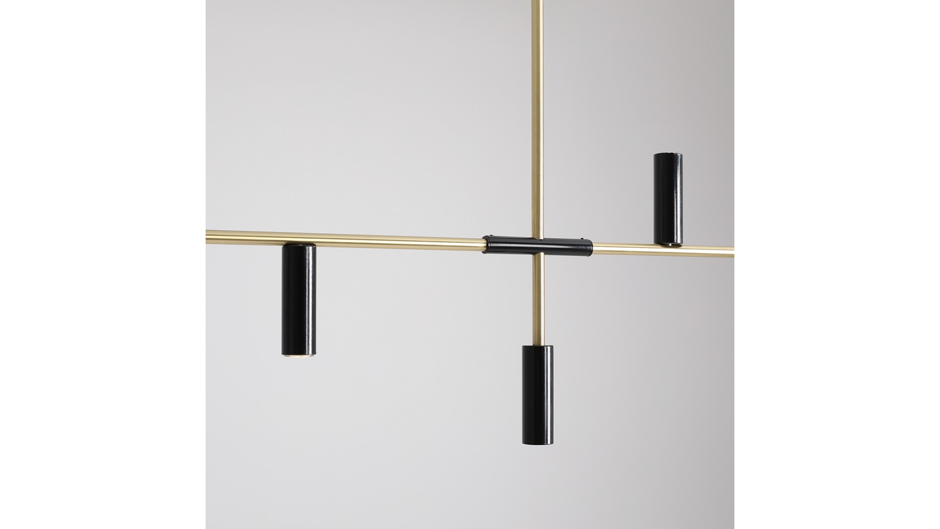 LAMPA WISZĄCA TREVO 6 BLACK BRASS ALDEX 1083K40