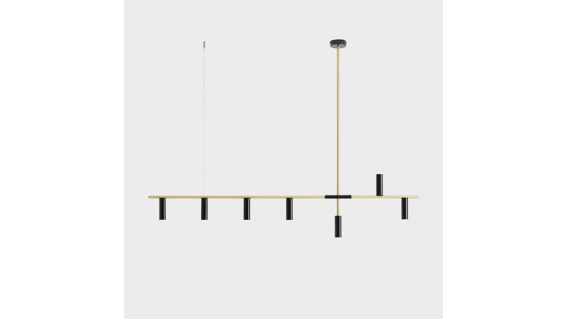 LAMPA WISZĄCA TREVO 7 BLACK BRASS ALDEX 1083T40