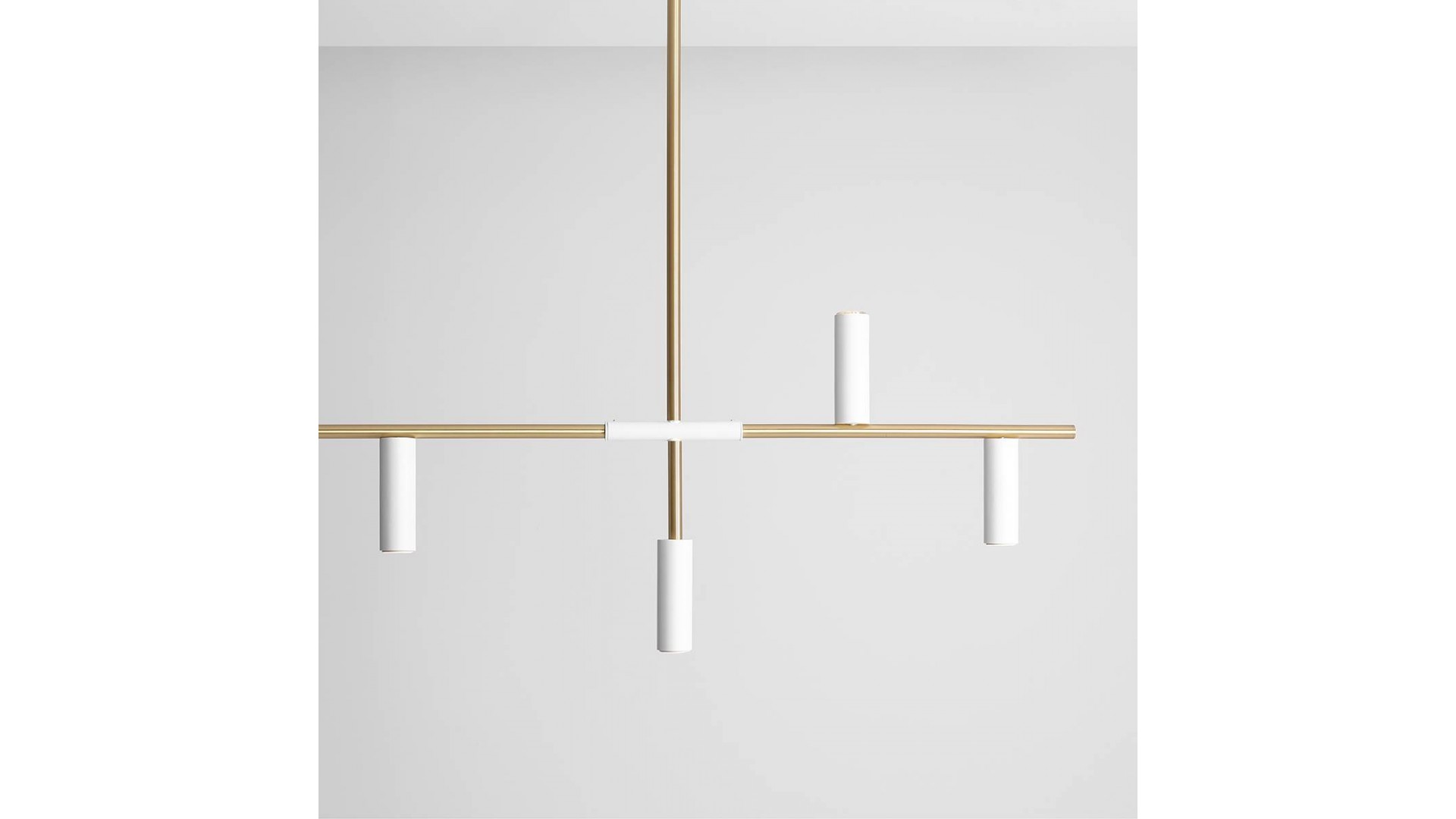LAMPA WISZĄCA TREVO 6 WHITE BRASS ALDEX 1097K40