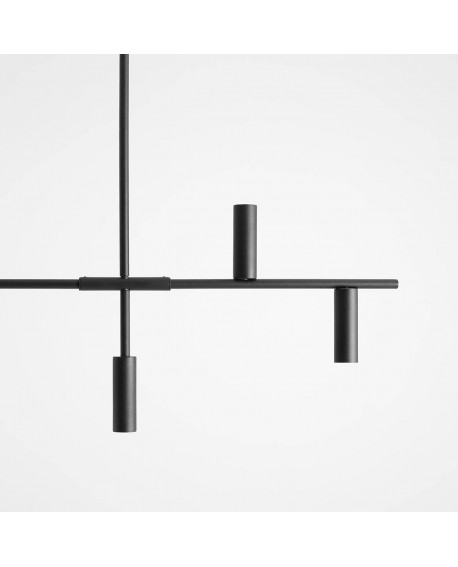 LAMPA WISZĄCA TREVO 6 ALL BLACK ALDEX 1104K1