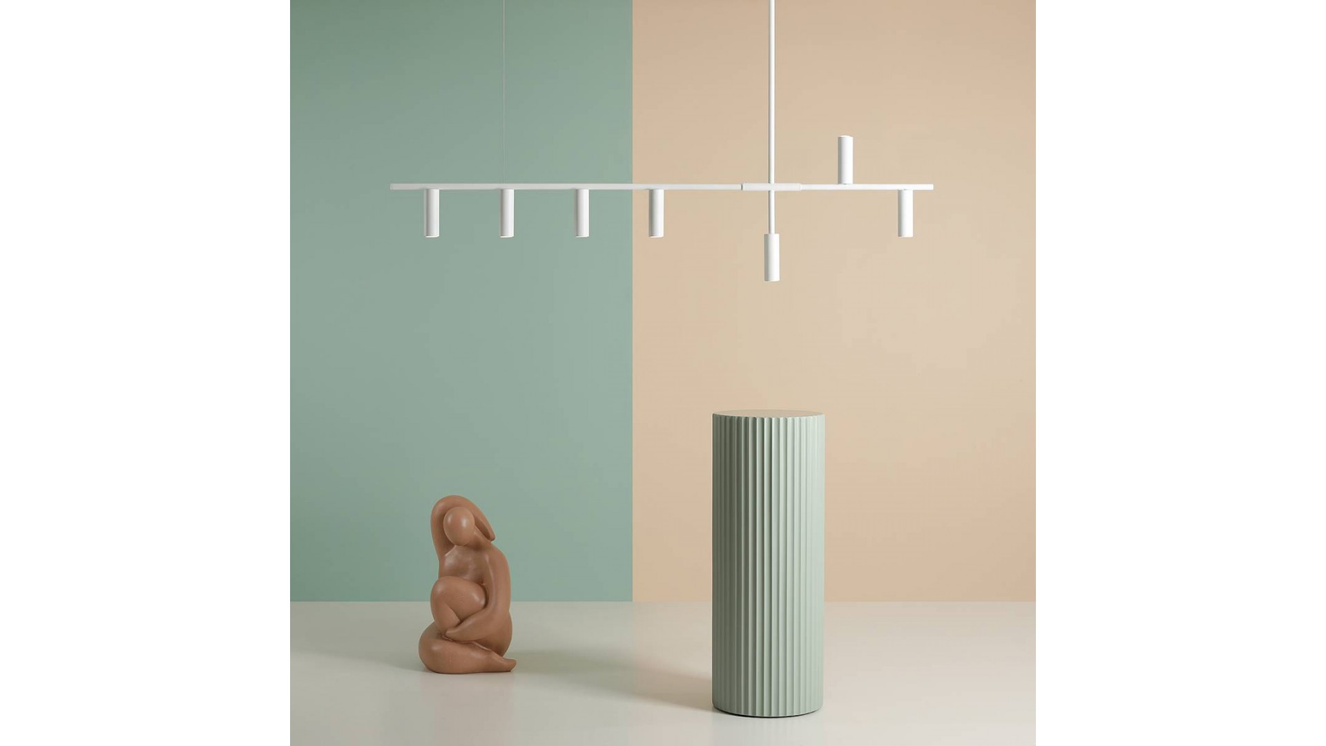 LAMPA WISZĄCA TREVO 7 ALL WHITE ALDEX 1104T