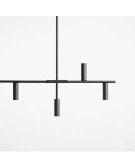 LAMPA WISZĄCA TREVO 7 ALL BLACK ALDEX 1104T1