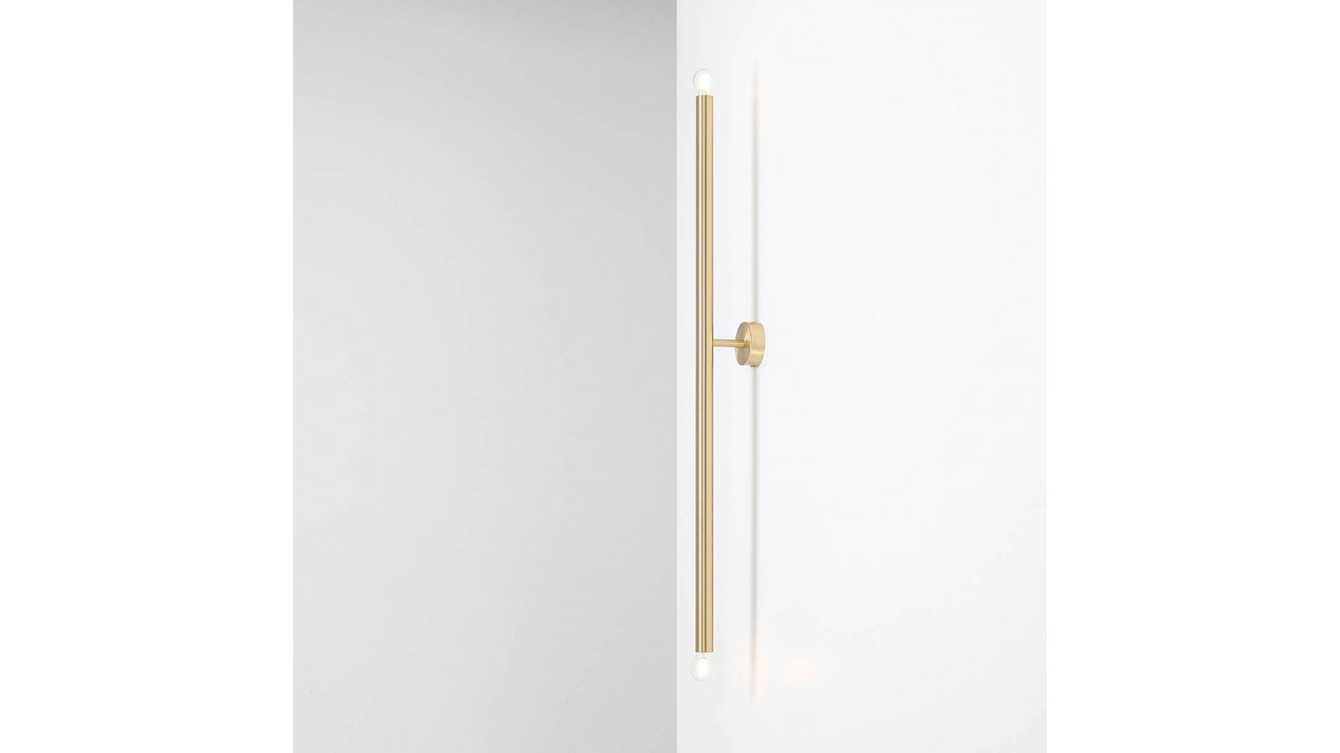 KINKIET TUBO 2 BRASS L ALDEX 1072D40_L