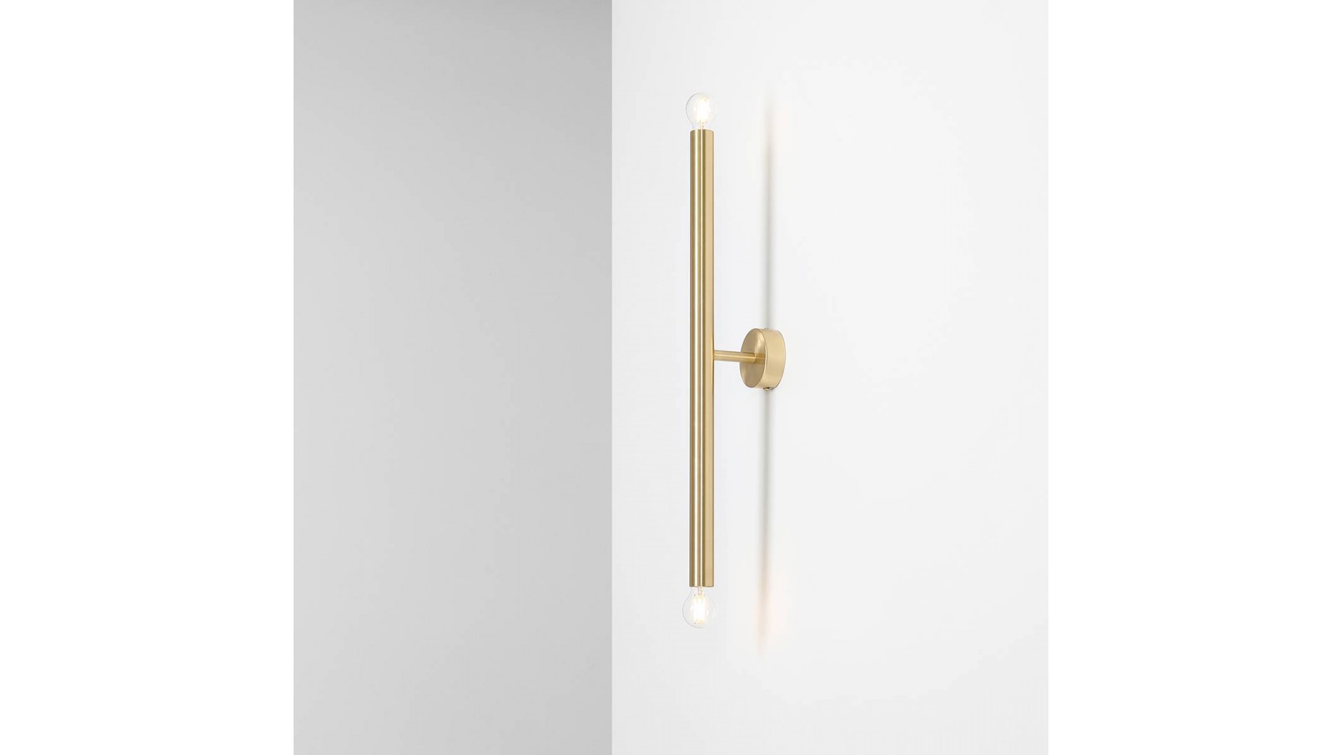 KINKIET TUBO 2 BRASS S ALDEX 1072D40_S