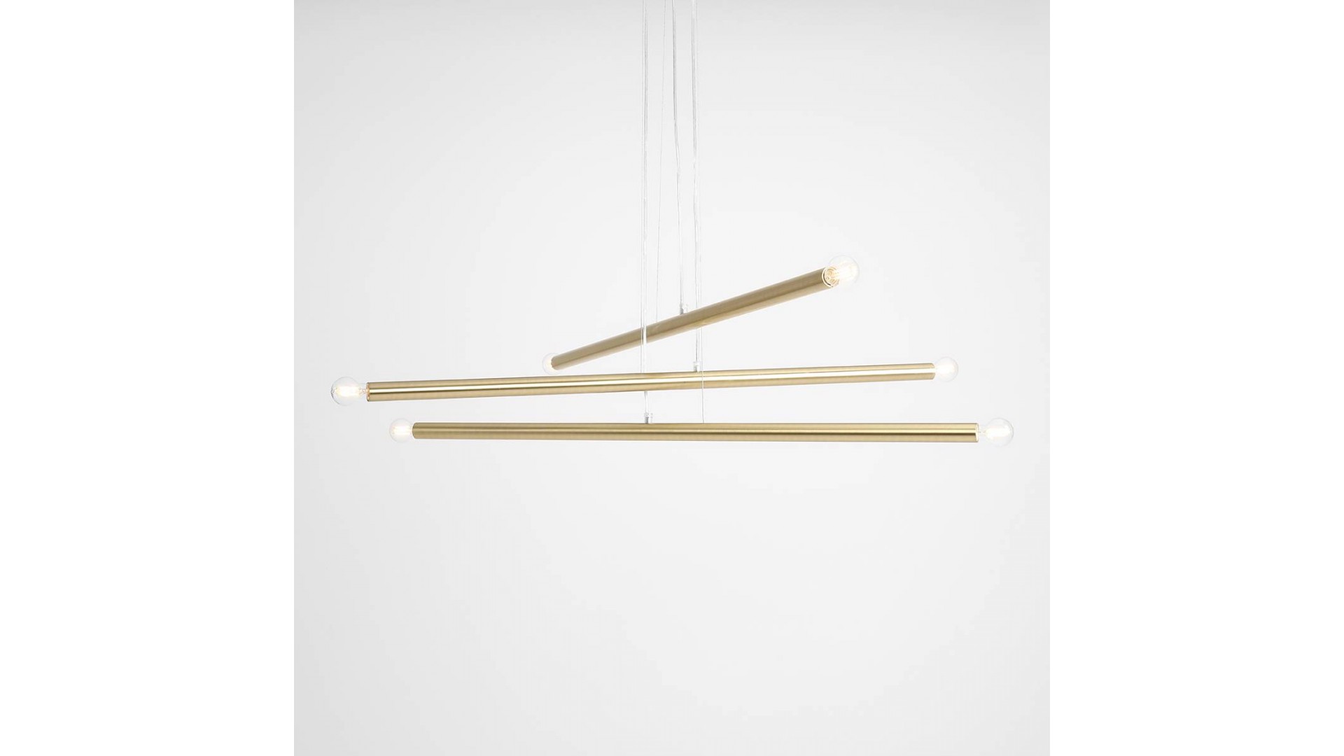LAMPA WISZĄCA TUBO 6 BRASS ALDEX 1072K40