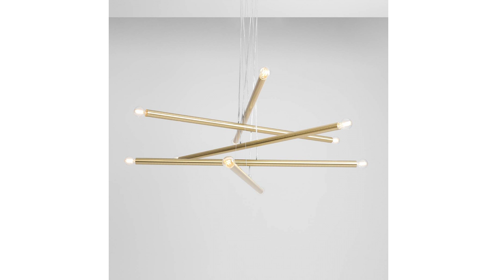 LAMPA WISZĄCA TUBO 10 BRASS ALDEX 1072M40
