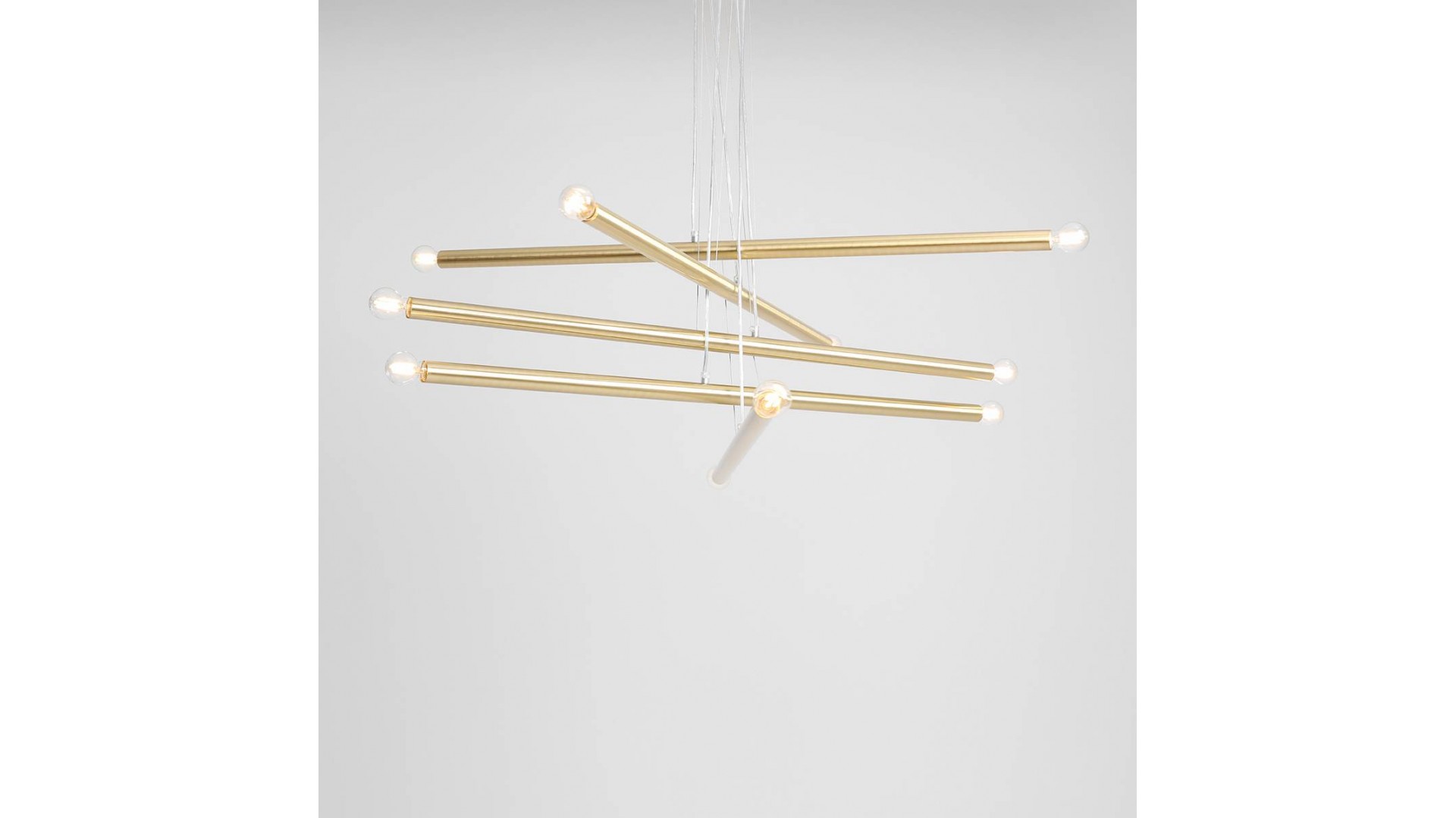 LAMPA WISZĄCA TUBO 10 BRASS ALDEX 1072M40