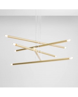 LAMPA WISZĄCA TUBO 10 BRASS ALDEX 1072M40