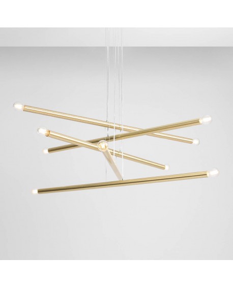 LAMPA WISZĄCA TUBO 10 BRASS ALDEX 1072M40