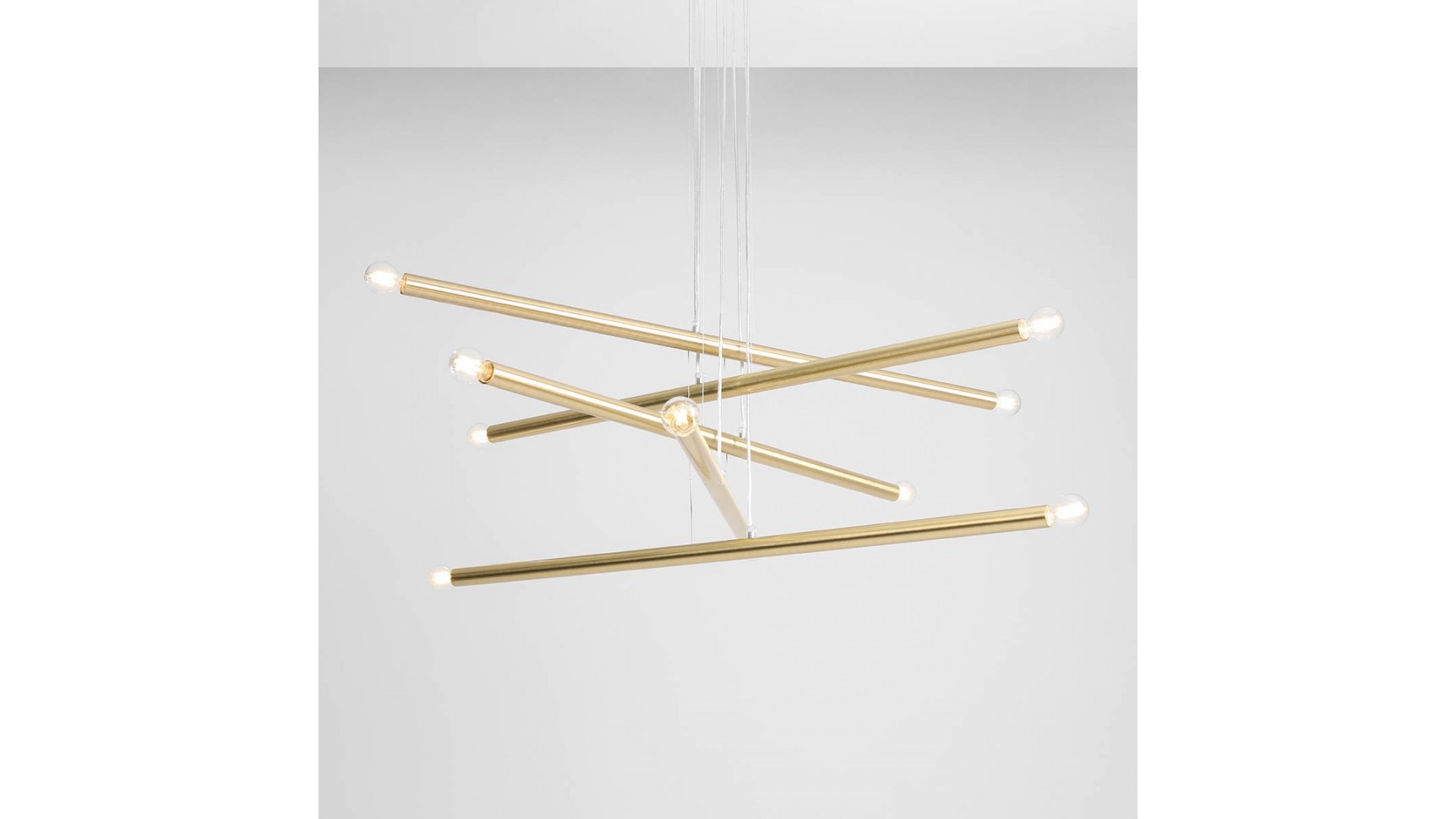 LAMPA WISZĄCA TUBO 10 BRASS ALDEX 1072M40