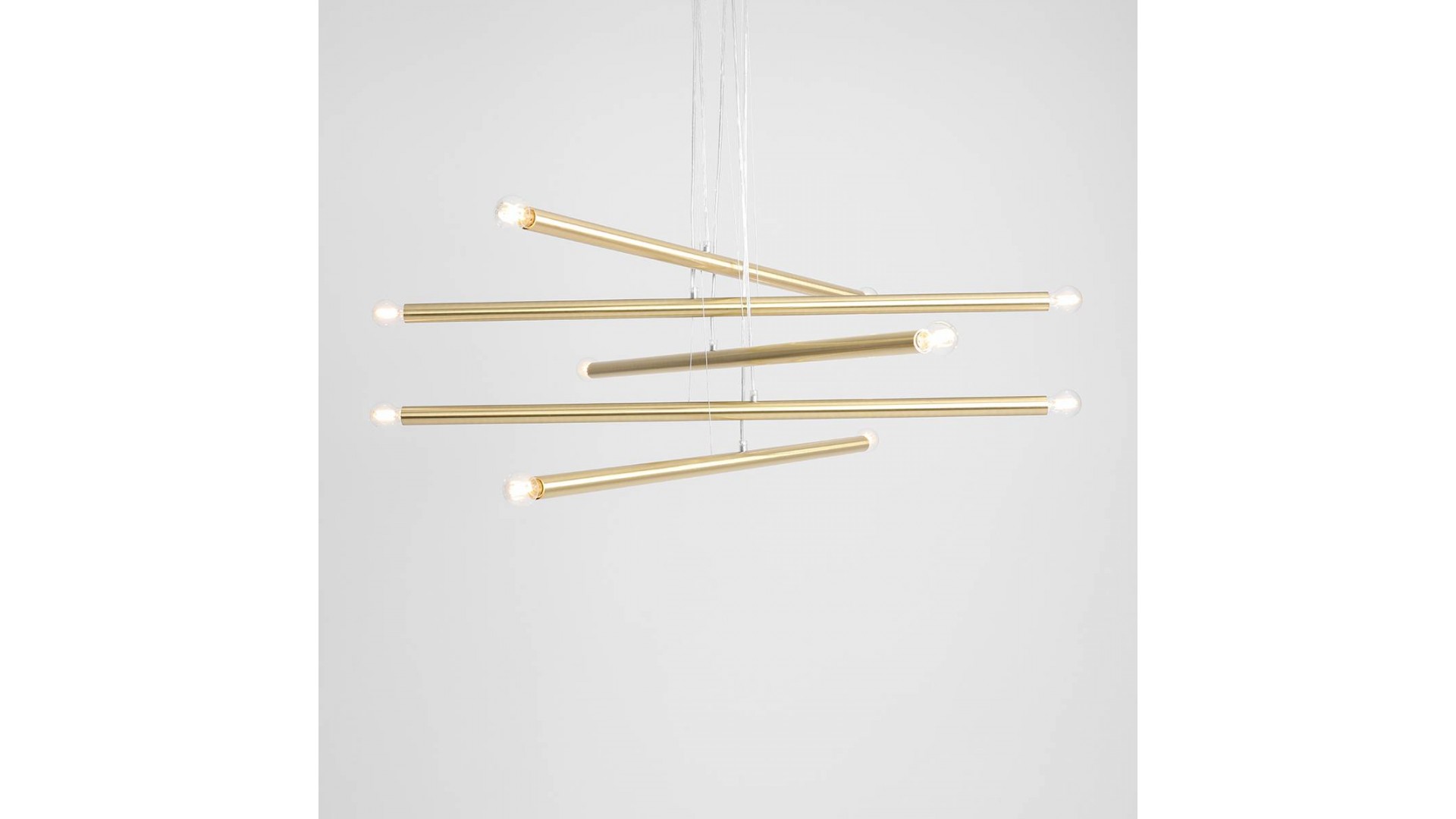 LAMPA WISZĄCA TUBO 10 BRASS ALDEX 1072M40