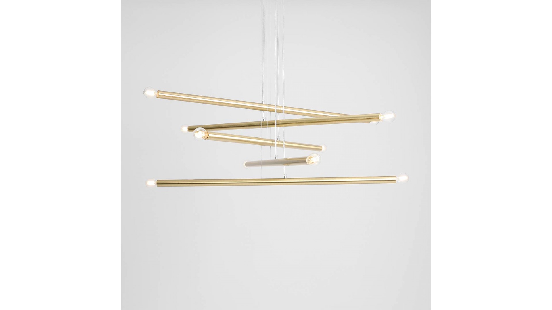 LAMPA WISZĄCA TUBO 10 BRASS ALDEX 1072M40