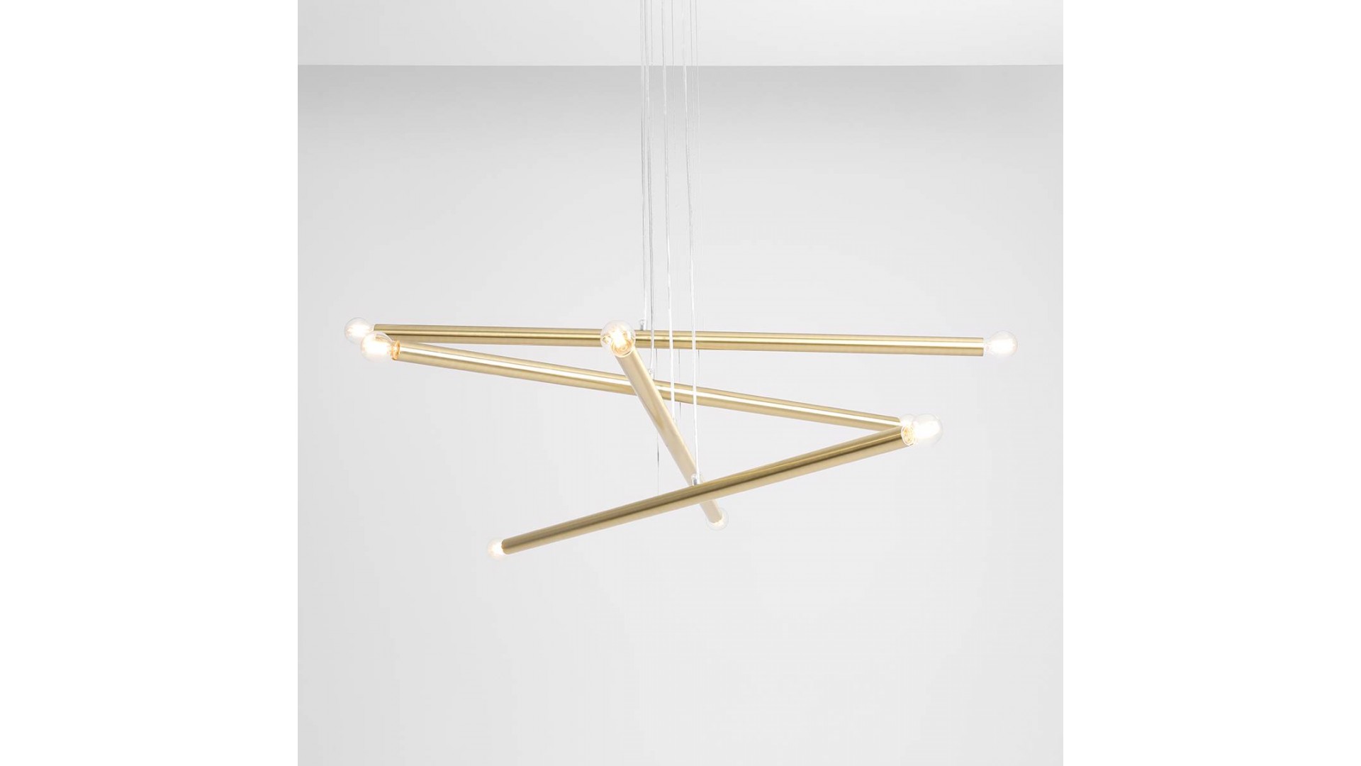 LAMPA WISZĄCA TUBO 8 BRASS ALDEX 1072P40