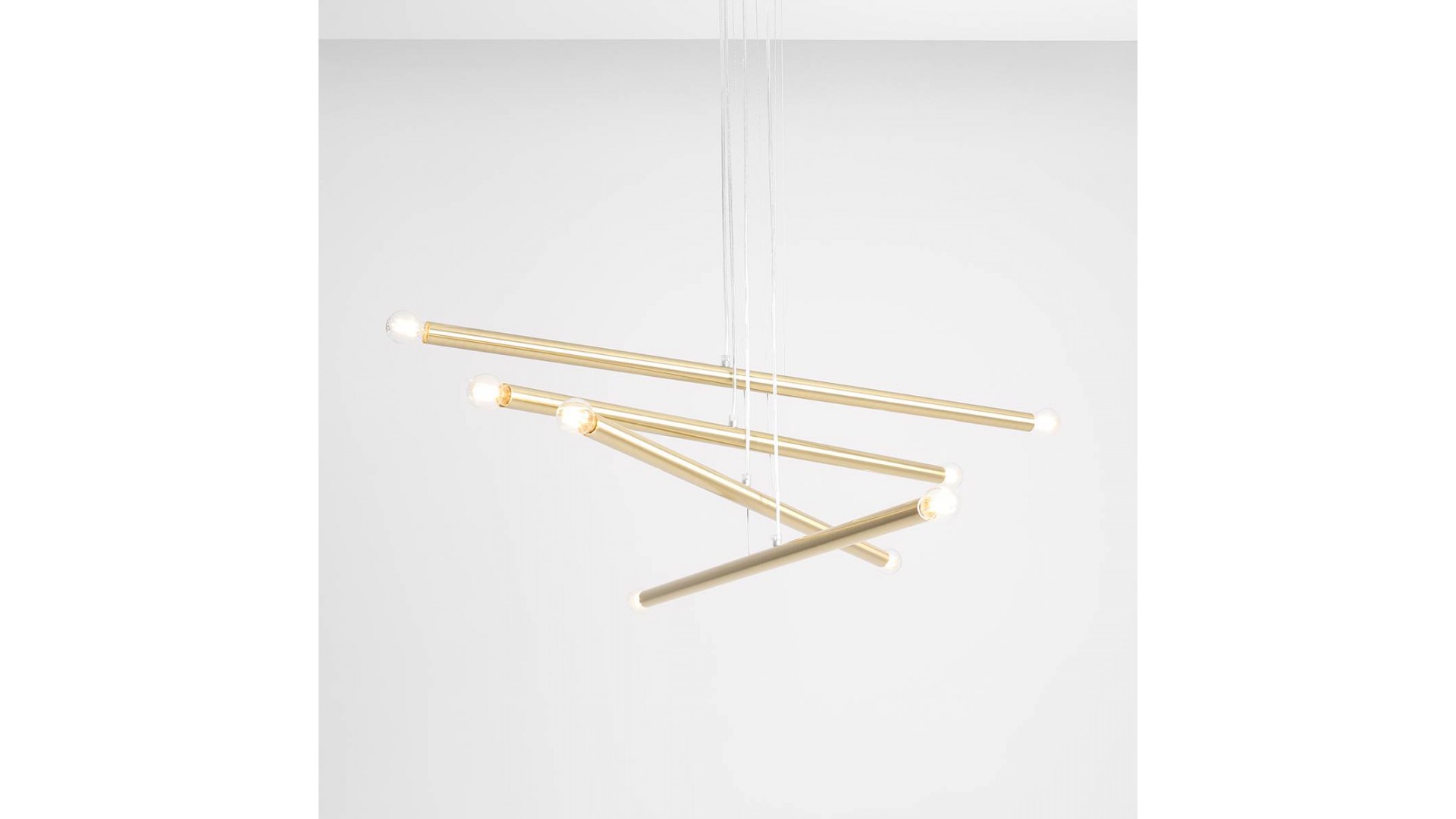 LAMPA WISZĄCA TUBO 8 BRASS ALDEX 1072P40