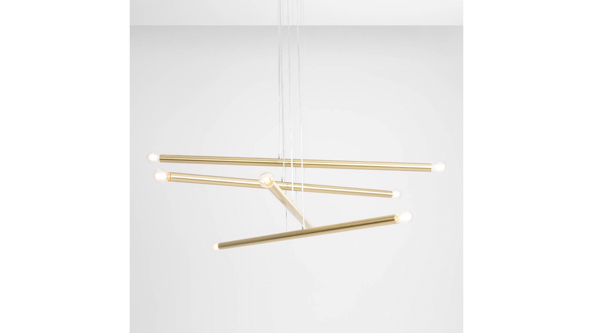 LAMPA WISZĄCA TUBO 8 BRASS ALDEX 1072P40