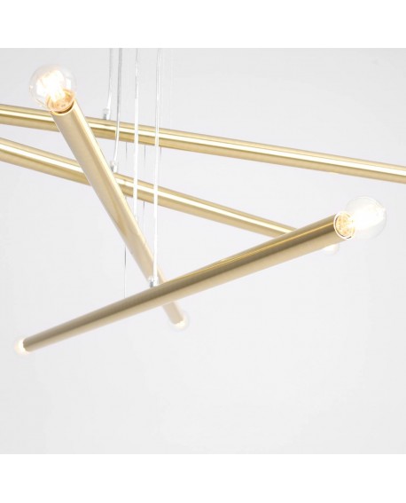 LAMPA WISZĄCA TUBO 8 BRASS ALDEX 1072P40