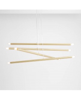 LAMPA WISZĄCA TUBO 8 BRASS ALDEX 1072P40