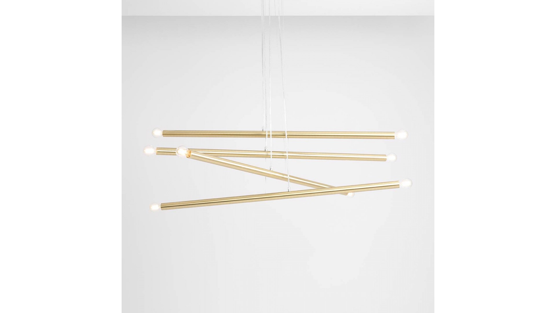 LAMPA WISZĄCA TUBO 8 BRASS ALDEX 1072P40