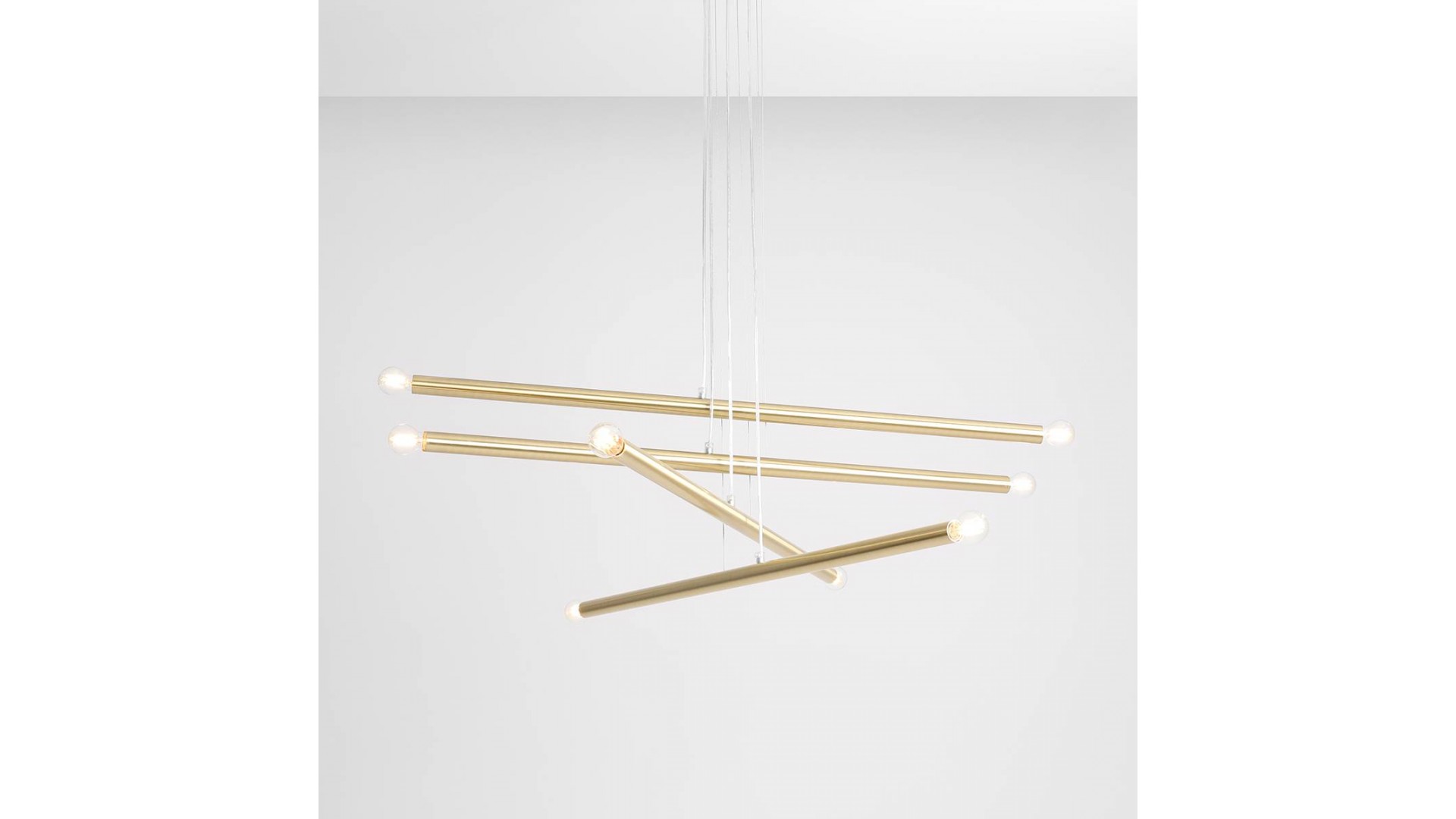 LAMPA WISZĄCA TUBO 8 BRASS ALDEX 1072P40