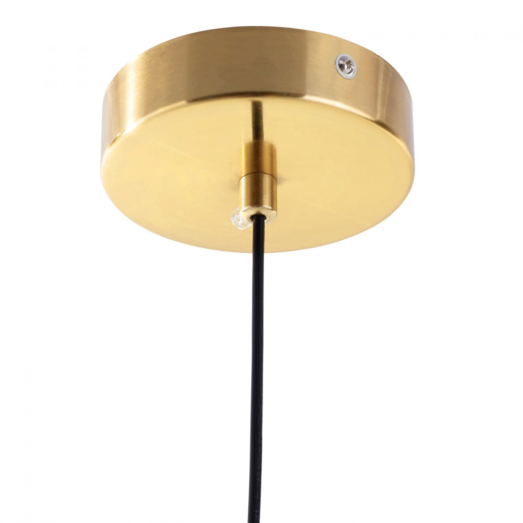 Lampa wisząca złota szczotkowana podsufitka w kolorze złotym z czarnym przewodem