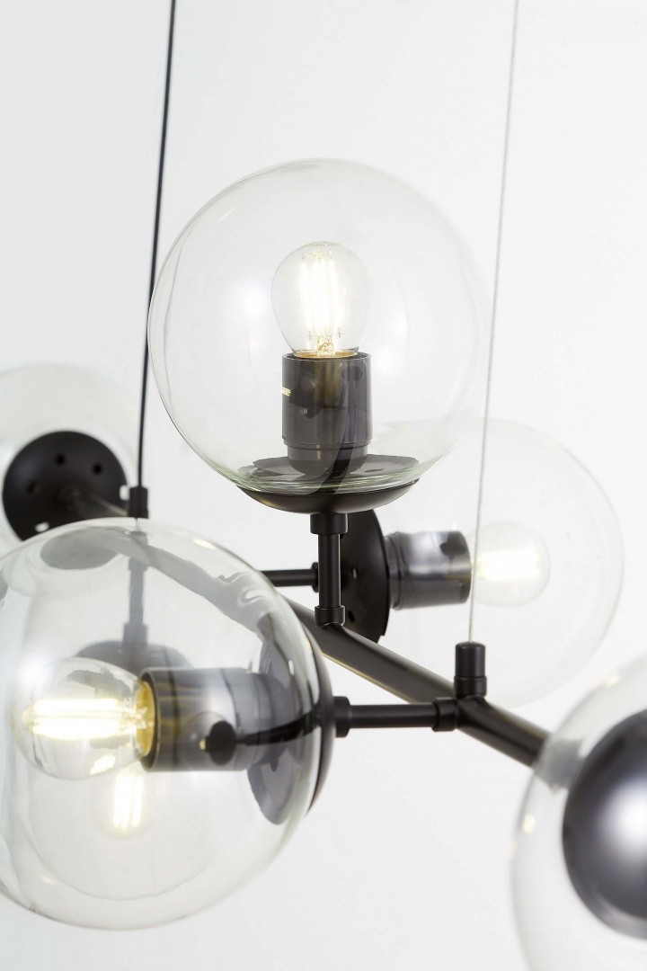 zbliżenie na punkty świetlne lampy Ceredo W6 czarna nowoczesna stylistyka Lumina Deco