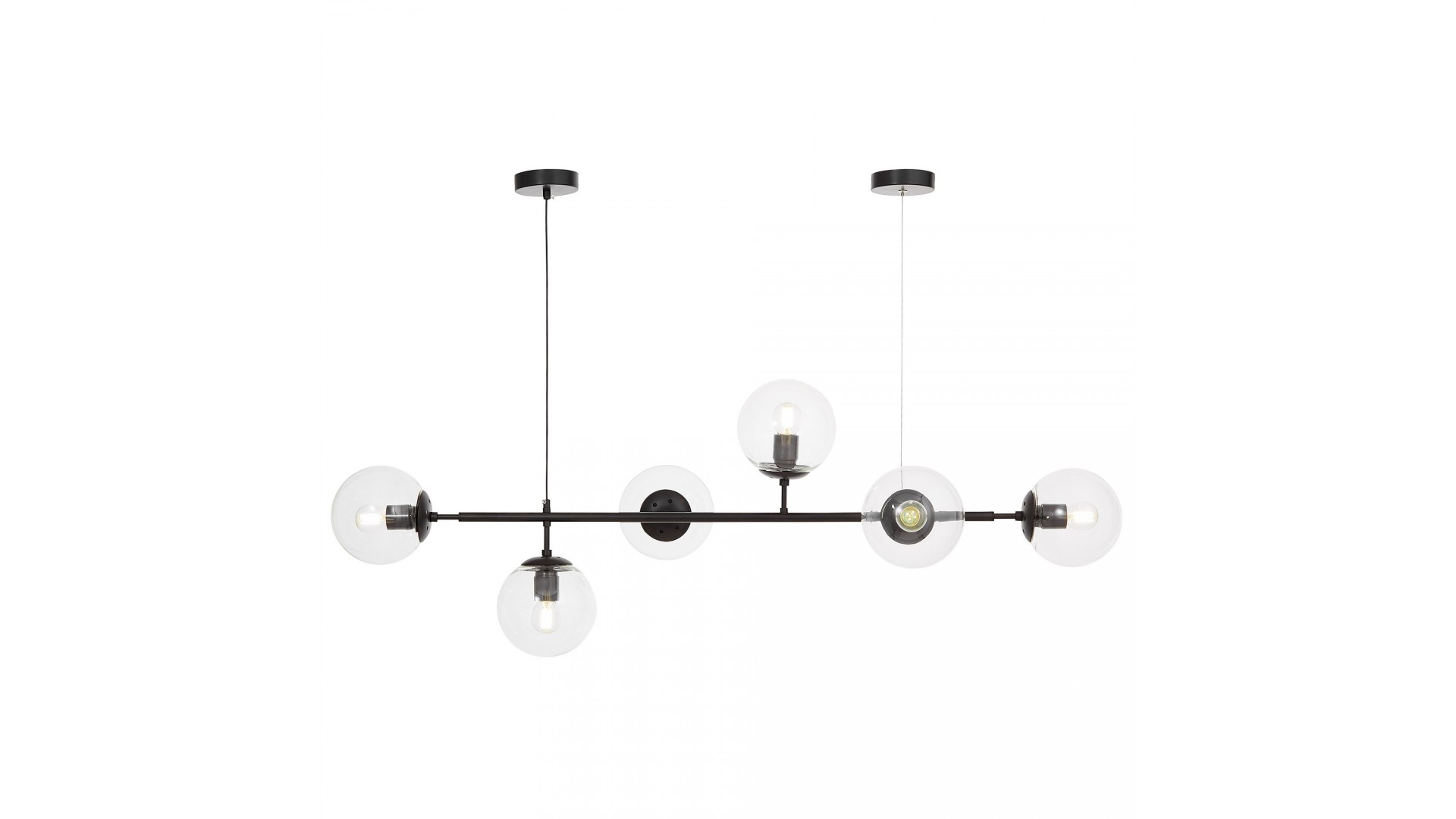 lampa wisząca nowoczesna czarna Ceredo W6 z sześcioma punktami światła Lumina Deco