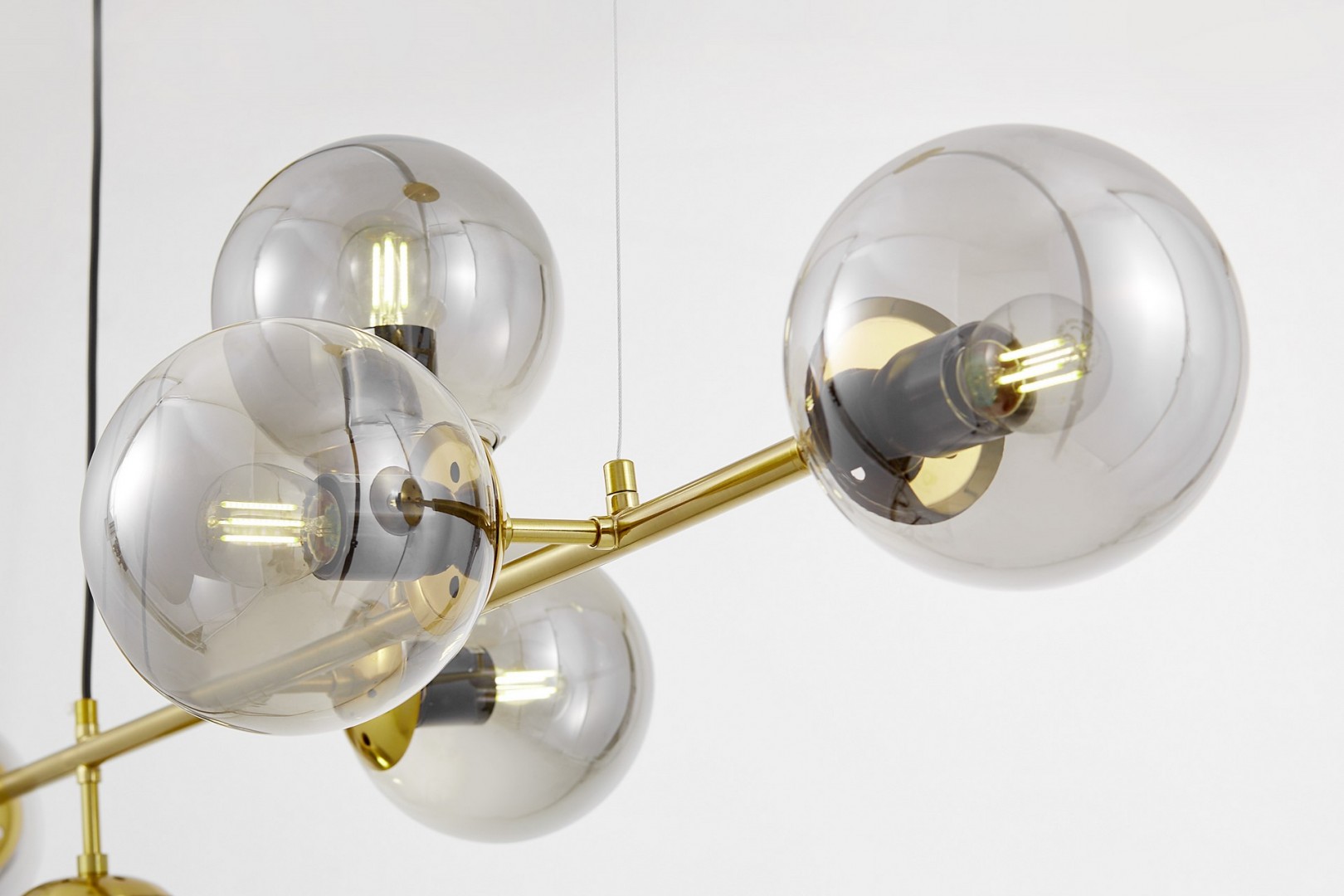 LAMPA WISZĄCA SUFITOWA NOWOCZESNA ZŁOTO SZCZOTKOWANE CEREDO W6 LUMINA DECO