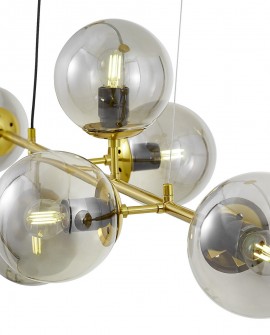 LAMPA WISZĄCA SUFITOWA NOWOCZESNA ZŁOTO SZCZOTKOWANE CEREDO W6 LUMINA DECO