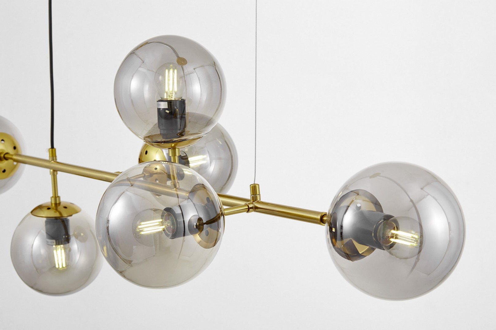 LAMPA WISZĄCA SUFITOWA NOWOCZESNA ZŁOTO SZCZOTKOWANE CEREDO W6 LUMINA DECO