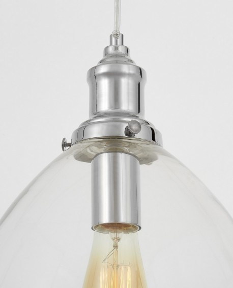 LAMPA WISZĄCA SUFITOWA NOWOCZESNA LOFT CHROMOWANA DOLOMIA LUMINA DECO