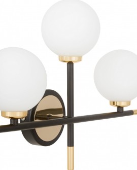 KINKIET LAMPA ŚCIENNA NOWOCZESNA CZARNO-ZŁOTA MARSIADA TRIO NEO LUMINA DECO