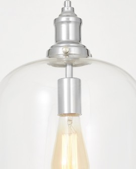 LAMPA WISZĄCA SUFITOWA NOWOCZESNA LOFT CHROMOWANA SARINI LUMINA DECO