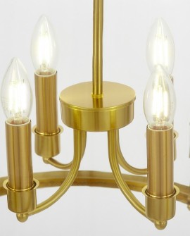LAMPA WISZĄCA SUFITOWA NOWOCZESNA GLAMOUR ZŁOTO SZCZOTKOWANE ASCONA W4 LUMINA DECO