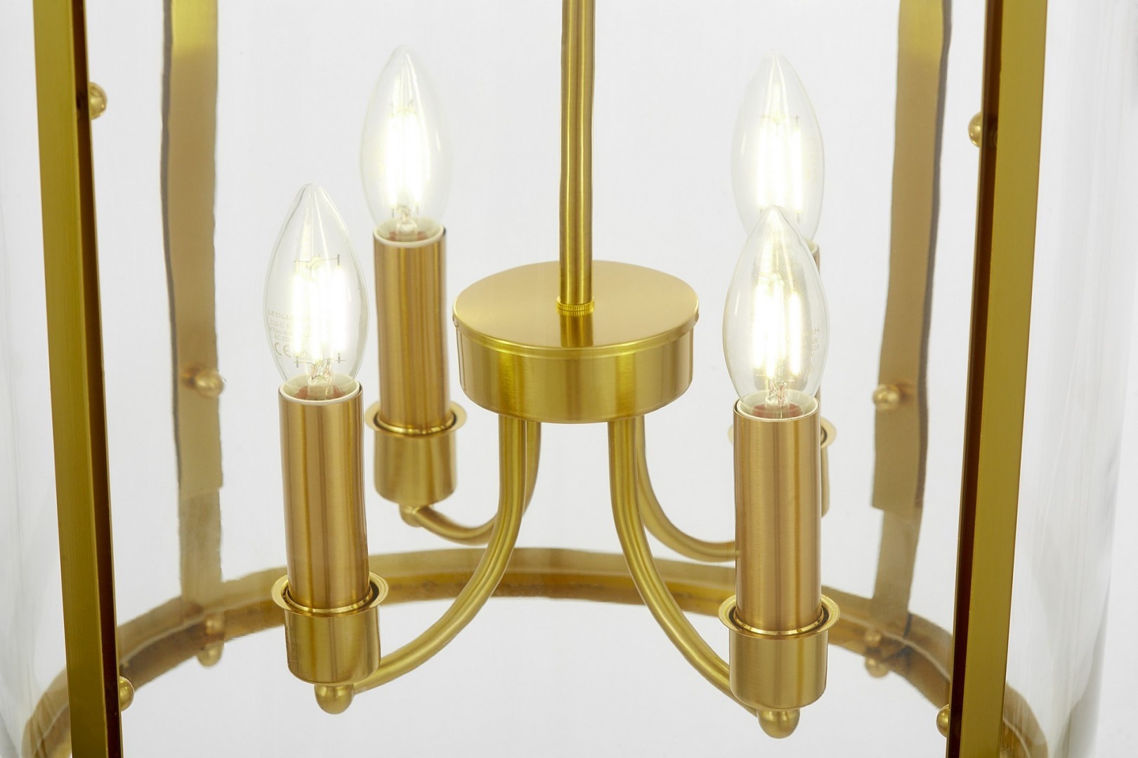 LAMPA WISZĄCA SUFITOWA NOWOCZESNA GLAMOUR ZŁOTO SZCZOTKOWANE ASCONA W4 LUMINA DECO