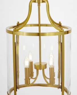 LAMPA WISZĄCA SUFITOWA NOWOCZESNA GLAMOUR ZŁOTO SZCZOTKOWANE ASCONA W4 LUMINA DECO