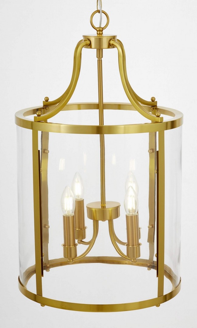 LAMPA WISZĄCA SUFITOWA NOWOCZESNA GLAMOUR ZŁOTO SZCZOTKOWANE ASCONA W4 LUMINA DECO
