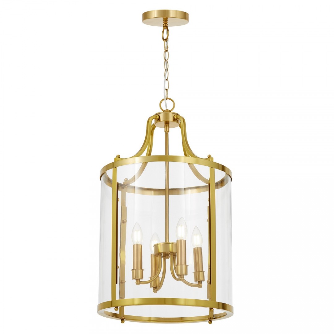 LAMPA WISZĄCA SUFITOWA NOWOCZESNA GLAMOUR ZŁOTO SZCZOTKOWANE ASCONA W4 LUMINA DECO