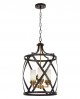 LAMPA WISZĄCA SUFITOWA LOFT CZARNO-ZŁOTA SZCZOTKOWANA ASTILA W3