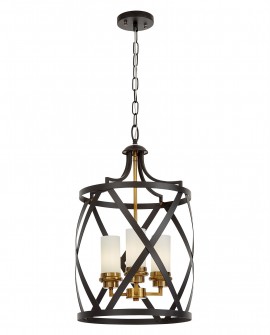 LAMPA WISZĄCA SUFITOWA LOFT CZARNO-ZŁOTA SZCZOTKOWANA ASTILA W3 LUMINA DECO