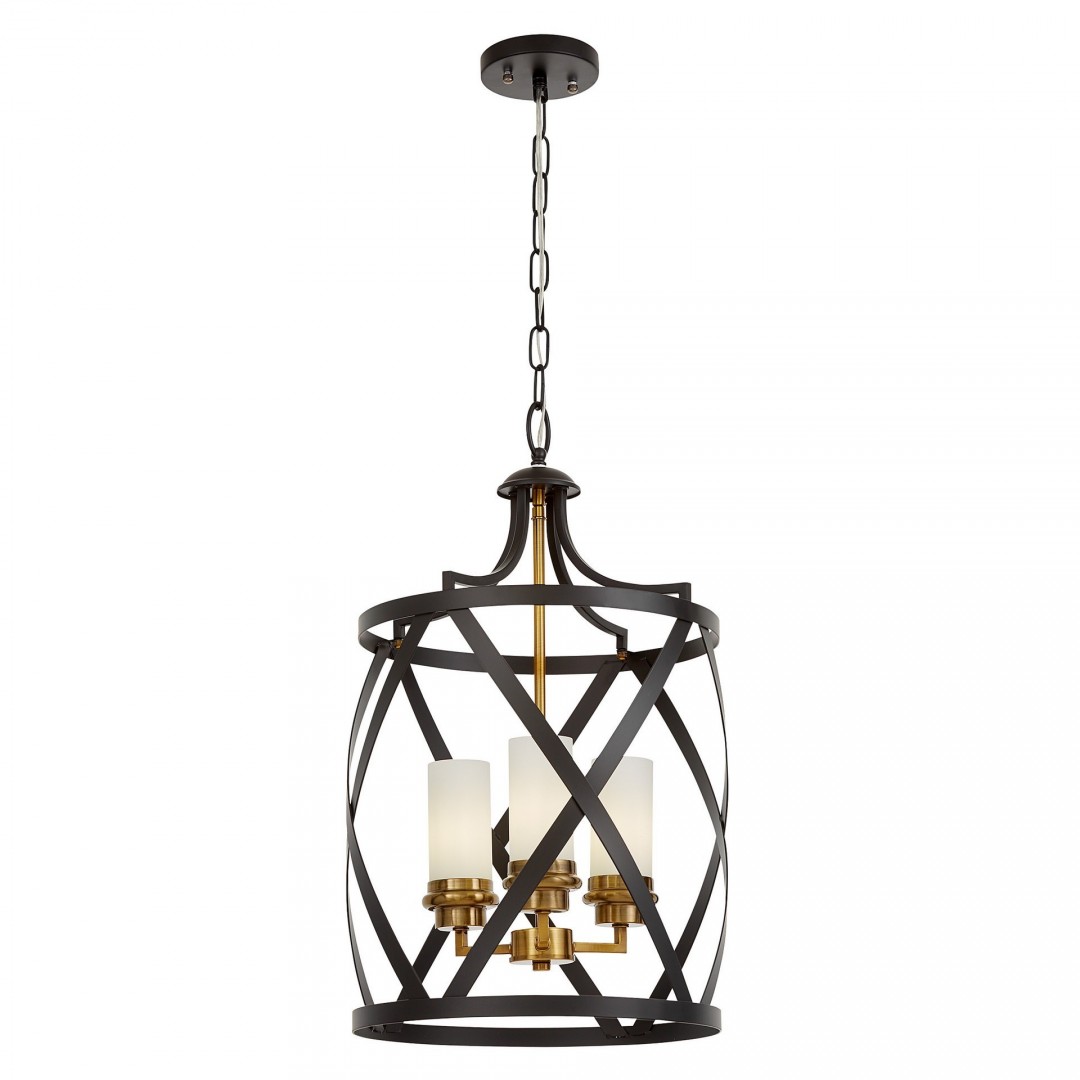 LAMPA WISZĄCA SUFITOWA LOFT CZARNO-ZŁOTA SZCZOTKOWANA ASTILA W3 LUMINA DECO