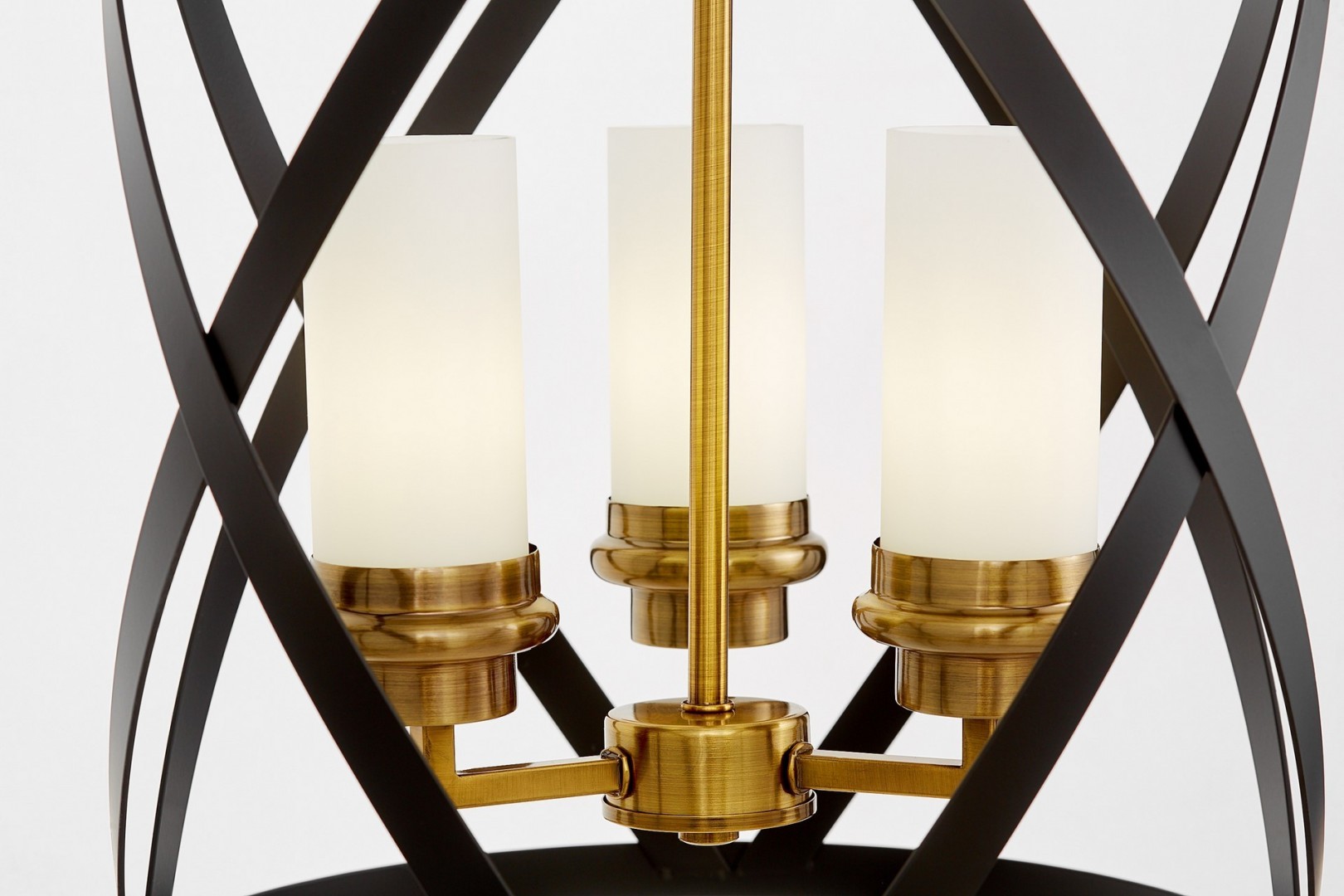 LAMPA WISZĄCA SUFITOWA LOFT CZARNO-ZŁOTA SZCZOTKOWANA ASTILA W3 LUMINA DECO