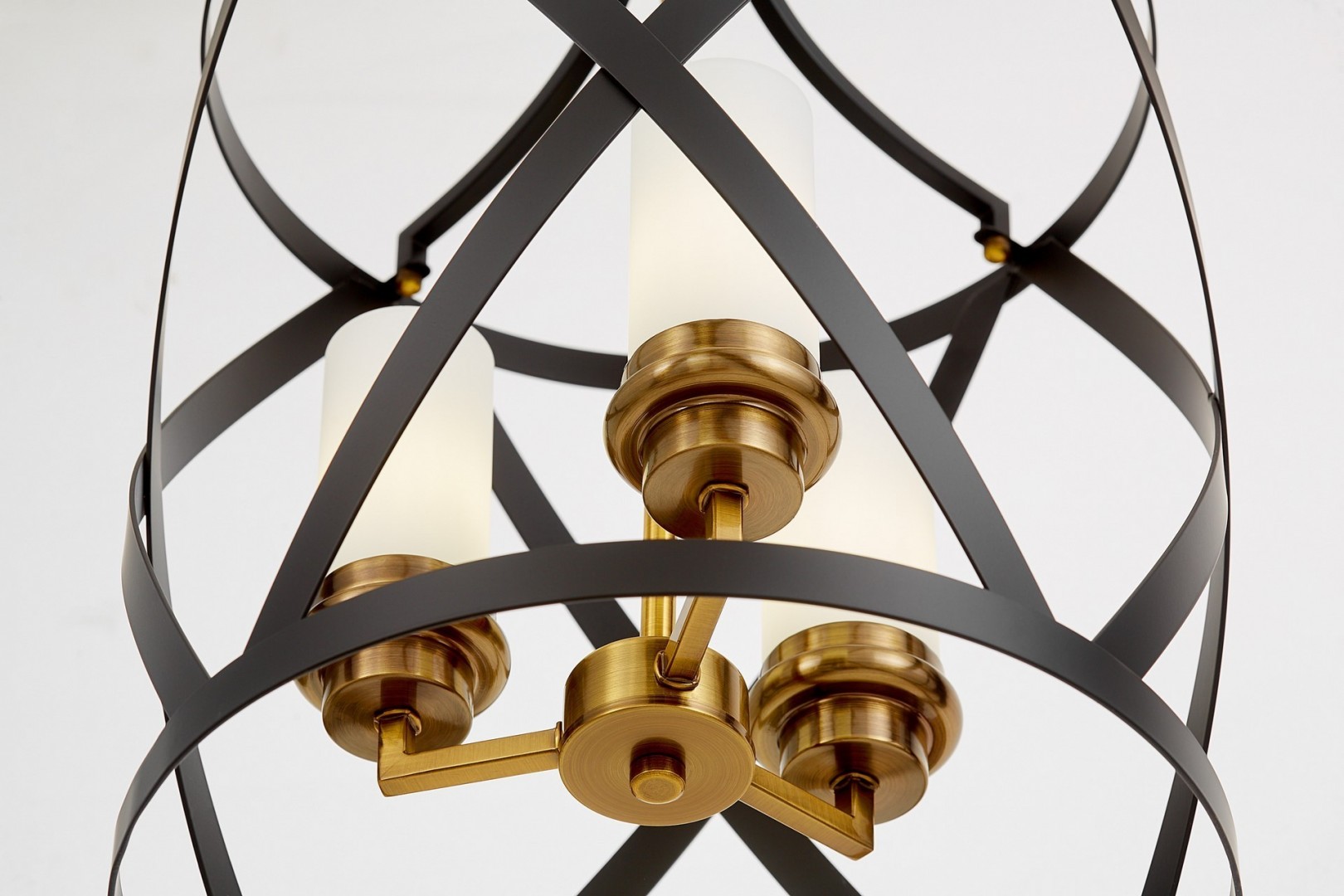 LAMPA WISZĄCA SUFITOWA LOFT CZARNO-ZŁOTA SZCZOTKOWANA ASTILA W3 LUMINA DECO