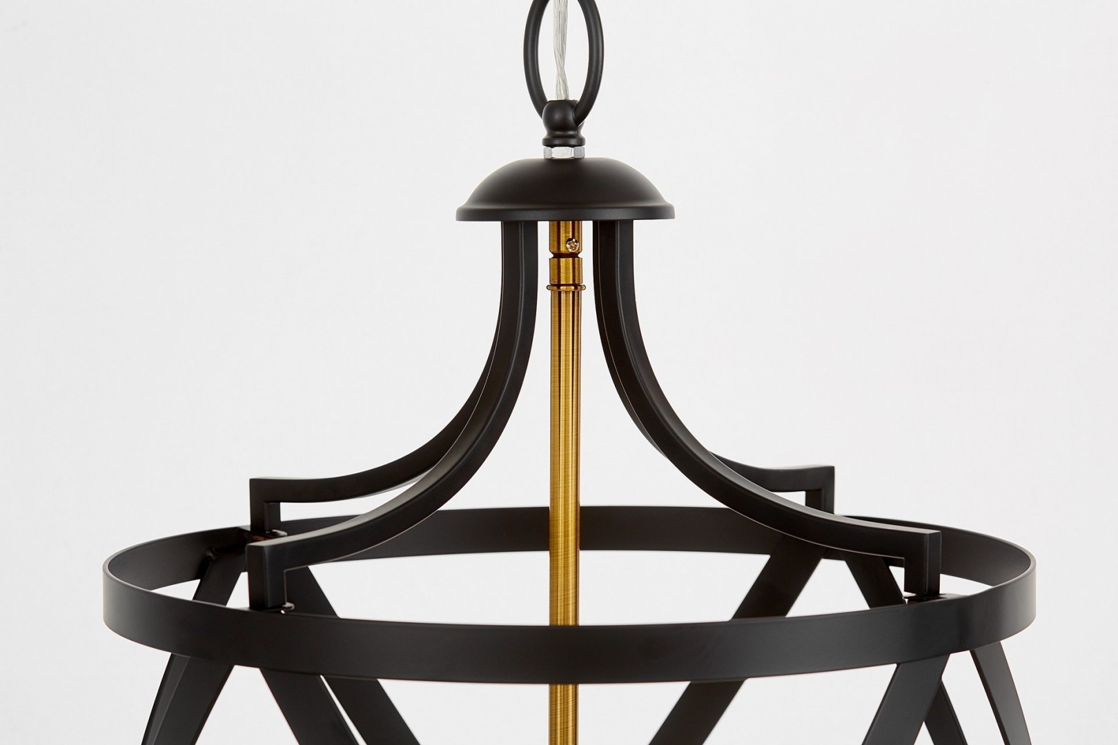 LAMPA WISZĄCA SUFITOWA LOFT CZARNO-ZŁOTA SZCZOTKOWANA ASTILA W3 LUMINA DECO