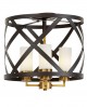 PLAFON LAMPA SUFITOWA LOFT CZARNO-ZŁOTA SZCZOTKOWANA ASTILA W4