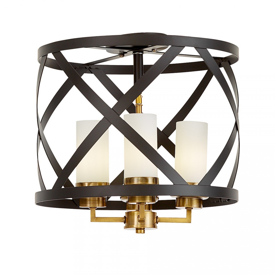 PLAFON LAMPA SUFITOWA LOFT CZARNO-ZŁOTA SZCZOTKOWANA ASTILA W4 LUMINA DECO